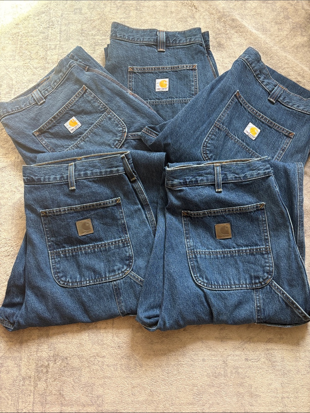 Carhartt Men’s 5 Pack of Loose Straight Jeans